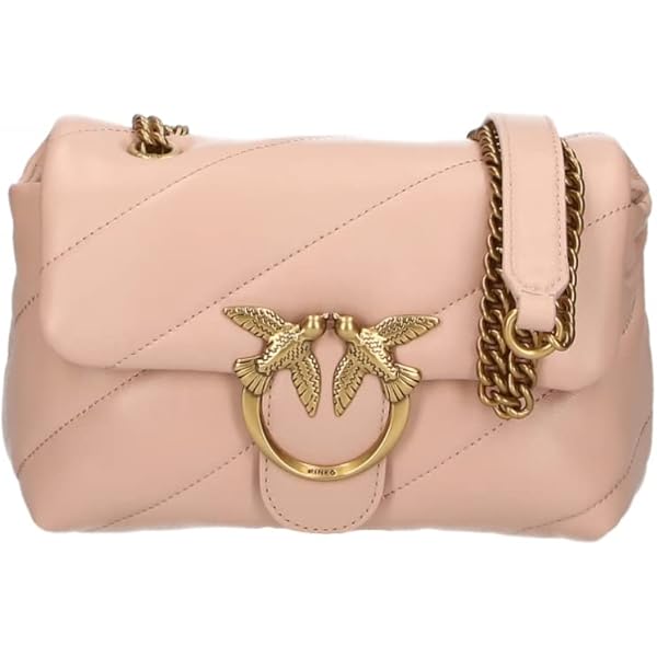 PINKO SS0087P085ZZF 関税送料込 Pinko Contemporary, Z14q_Bianco Seta-Antique Gold: Handbags